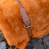 Duck Orange Throw 50x70 with Embossed Logo – Soft Polyester Oversized Throw for Bed, Couch, or Cabin.