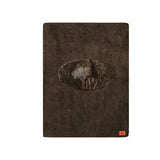 Mossy Oak Dark Brown Throw 50x70 with Embossed Logo – Soft Polyester Oversized Throw for Bed, Couch, or Cabin