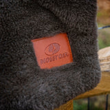 Mossy Oak Dark Brown Throw 50x70 with Embossed Logo – Soft Polyester Oversized Throw for Bed, Couch, or Cabin