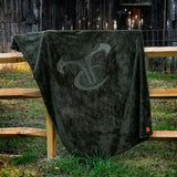 TrueTimber® Olive Green Throw 50x70 – Soft Polyester Oversized Throw for Bed, Couch, or Cabin