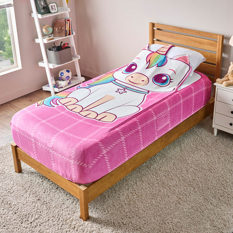 ZippySack Twin Bed Zip-Up Bedding – Unicorn