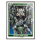 Phenom Gallery Milwaukee Bucks 2019 NBA Playoffs Limited Edition Deluxe Framed Serigraph Print