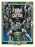 Phenom Gallery Milwaukee Bucks 2019 NBA Playoffs Serigraph (Printer Proof)