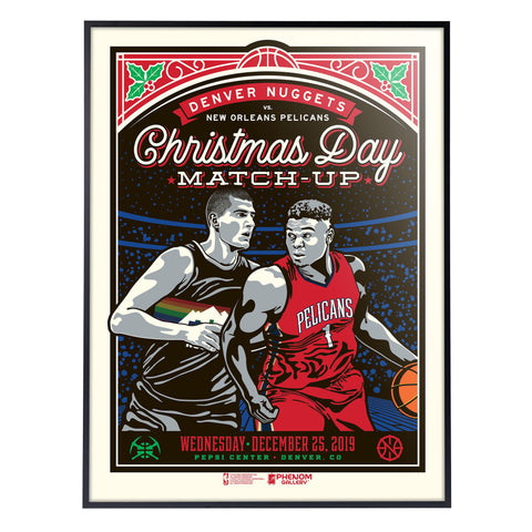 Phenom Gallery Denver Nuggets Nikola Jokić 2019 X-Mas Game Deluxe Framed Serigraph