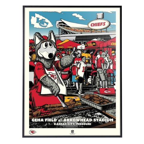 Phenom Gallery Kansas City Chiefs Arrowhead Tailgate 18"x24" Deluxe Framed Serigraph