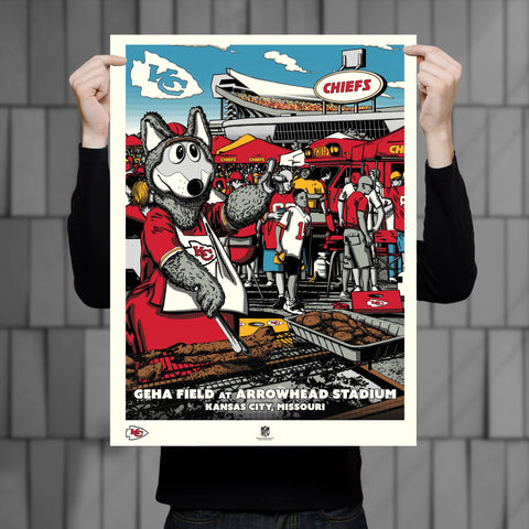 Phenom Gallery Kansas City Chiefs Arrowhead Tailgate 18"x24" Serigraph