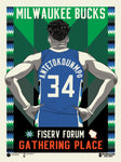 Phenom Gallery Milwaukee Bucks City Edition 18" x 24" Deluxe Framed Serigraph