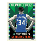 Phenom Gallery Milwaukee Bucks City Edition 18" x 24" Deluxe Framed Serigraph
