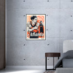 Phenom Gallery Atlanta Hawks Trae Young City Edition 18" x 24" Deluxe Framed Serigraph