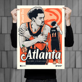 Phenom Gallery Atlanta Hawks Trae Young City Edition 18" x 24" Deluxe Framed Serigraph