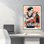 Phenom Gallery Atlanta Hawks Trae Young City Edition 18" x 24" Deluxe Framed Serigraph