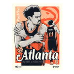 Phenom Gallery Atlanta Hawks Trae Young City Edition 18" x 24" Deluxe Framed Serigraph