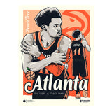 Phenom Gallery Atlanta Hawks Trae Young City Edition 18" x 24" Deluxe Framed Serigraph