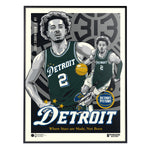Phenom Gallery Detroit Pistons Cade Cunningham City Edition 18" x 24" Deluxe Framed Serigraph