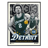 Phenom Gallery Detroit Pistons Cade Cunningham City Edition 18" x 24" Deluxe Framed Serigraph