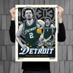 Phenom Gallery Detroit Pistons Cade Cunningham City Edition 18" x 24" Deluxe Framed Serigraph