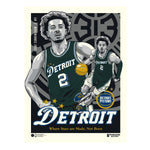 Phenom Gallery Detroit Pistons Cade Cunningham City Edition 18" x 24" Deluxe Framed Serigraph
