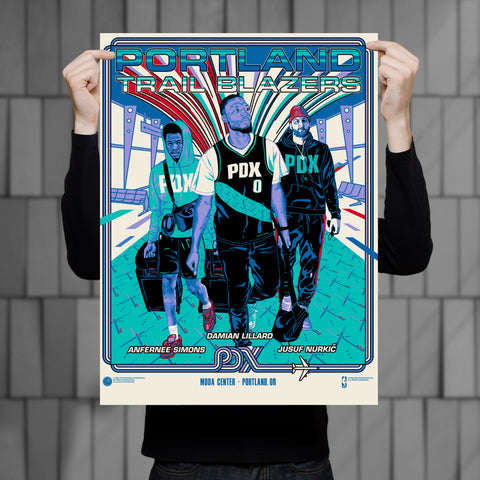 Phenom Gallery Portland Trailblazers PDX City Edition 18" x 24" Serigraph