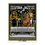 Phenom Gallery Utah Jazz Uniform Band Concept 18" x 24" Deluxe Framed Serigraph