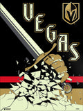 Phenom Gallery Vegas Golden Knights Reverse Retro 18" x 24"  Deluxe Framed Serigraph