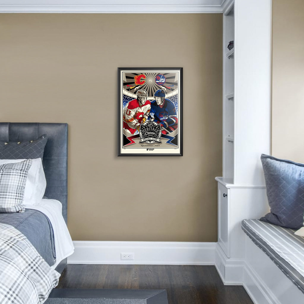 NHL Heritage Series '19 Flames vs Jets 18x24 Serigraph – Phenom Gallery