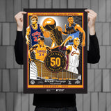 Phenom Gallery Cleveland Cavaliers 50th Anniversary 18" x 24" Deluxe Framed Serigraph