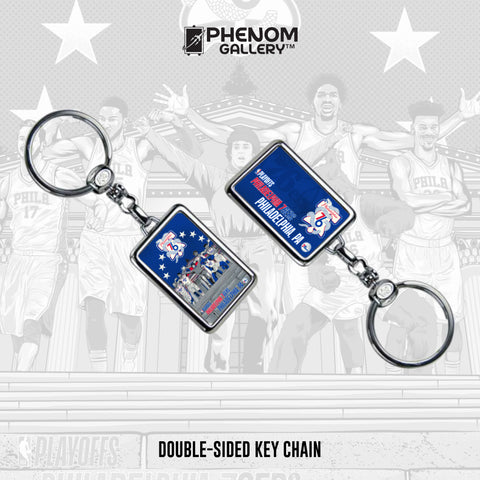 Phenom Gallery 2.5” x 1.1” Custom Metal Rectangular Doubled Sided Key Chain