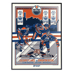 Phenom Gallery Edmonton Oilers 40th Anniversary 2 of 4 Framed Serigraph Print