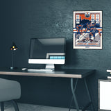 Phenom Gallery Edmonton Oilers 40th Anniversary 2 of 4 Framed Serigraph Print