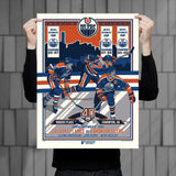Phenom Gallery Edmonton Oilers 40th Anniversary 2 of 4 Framed Serigraph Print