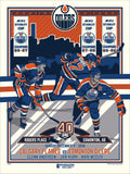 Phenom Gallery Edmonton Oilers 40th Anniversary 2 of 4 Framed Serigraph Print