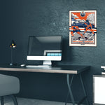 Phenom Gallery Edmonton Oilers 40th Anniversary 4 of 4 Deluxe Framed Serigraph Print