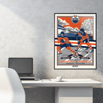 Phenom Gallery Edmonton Oilers 40th Anniversary 4 of 4 Deluxe Framed Serigraph Print