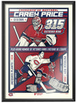 Phenom Gallery Montreal Canadiens Carey Price 315 Wins Serigraph (Printer Proof)