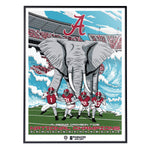 Phenom Gallery Alabama Crimson Tide Championship History 18"x 24" Deluxe Framed Serigraph