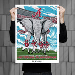 Phenom Gallery Alabama Crimson Tide Championship History 18"x 24" Deluxe Framed Serigraph