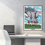 Phenom Gallery Alabama Crimson Tide Championship History 18"x 24" Deluxe Framed Serigraph