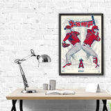 Phenom Gallery LA Angels Shohei Ohtani 18" x 24" Deluxe Frame Serigraph Print