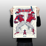Phenom Gallery LA Angels Shohei Ohtani 18" x 24" Deluxe Frame Serigraph Print