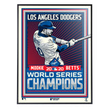 Phenom Gallery Los Angeles Dodgers Mookie Betts 2020 World Series Champs Deluxe Framed Print