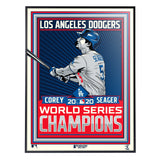 Phenom Gallery Los Angeles Dodgers Corey Seager 2020 World Series Champs Deluxe Framed Print