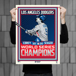 Phenom Gallery Los Angeles Dodgers Corey Seager 2020 World Series Champs Deluxe Framed Print