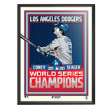 Phenom Gallery Los Angeles Dodgers Corey Seager 2020 World Series Champs Print