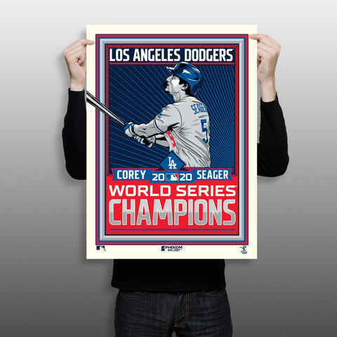 Phenom Gallery Los Angeles Dodgers Corey Seager 2020 World Series Champs Print