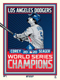 Phenom Gallery Los Angeles Dodgers Corey Seager 2020 World Series Champs Deluxe Framed Print