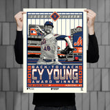 Phenom Gallery New York Mets Jacob DeGrom Cy Young Deluxe Framed Serigraph Print