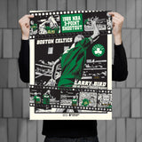 Phenom Gallery Boston Celtics Larry Bird Legendary Moment 18" x 24" Deluxe Framed Serigraph