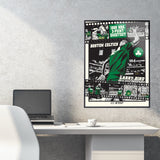 Phenom Gallery Boston Celtics Larry Bird Legendary Moment 18" x 24" Deluxe Framed Serigraph