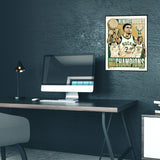 Phenom Gallery Milwaukee Bucks 2021 NBA Championship 18" x 24"Deluxe Framed Serigraph