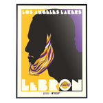 Phenom Gallery Los Angeles Lakers LeBron James Pushglass Inspired 18" x 24" Serigraph